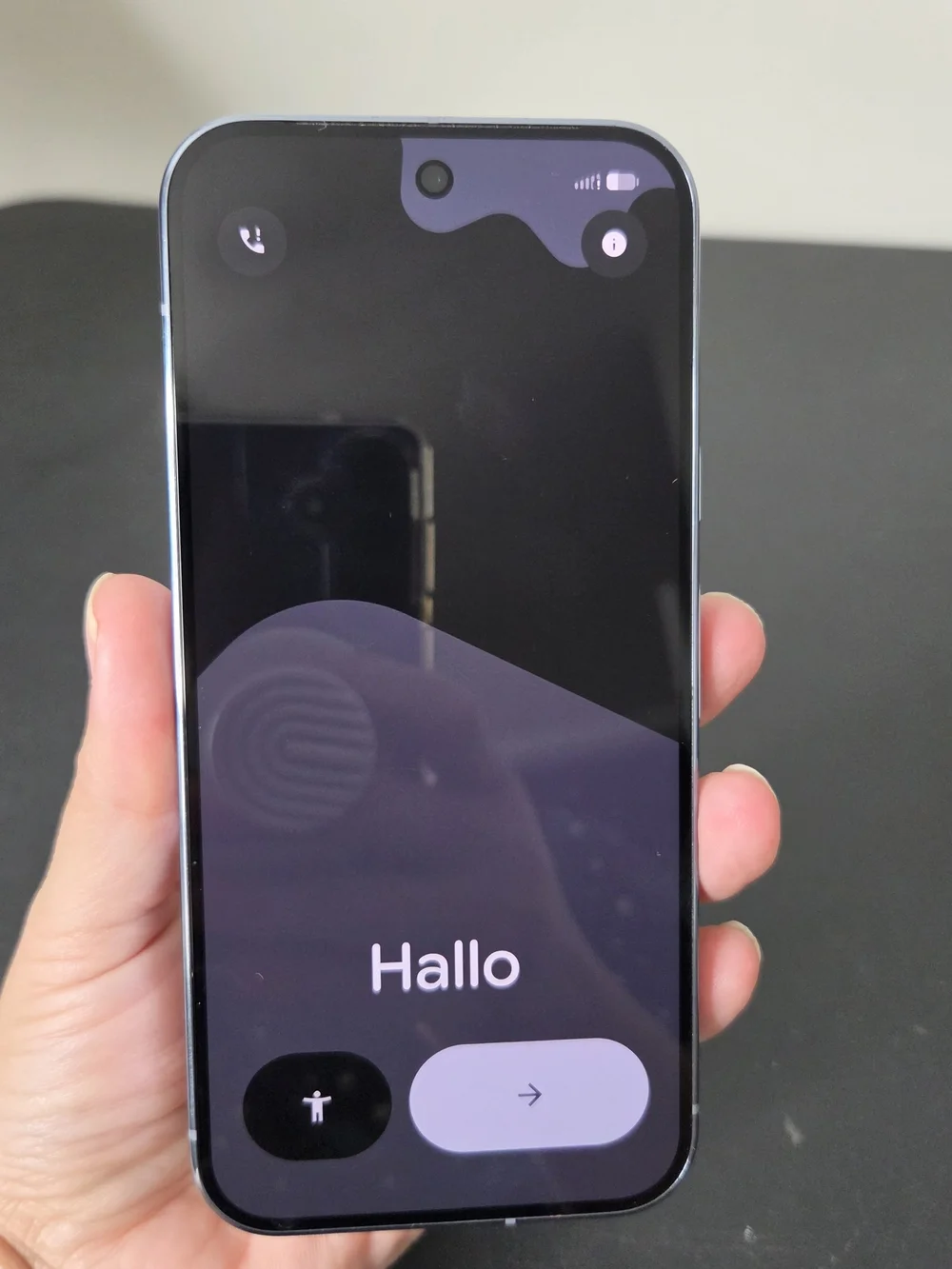 google Pixel 10 Phone Black Front with Silver Frame